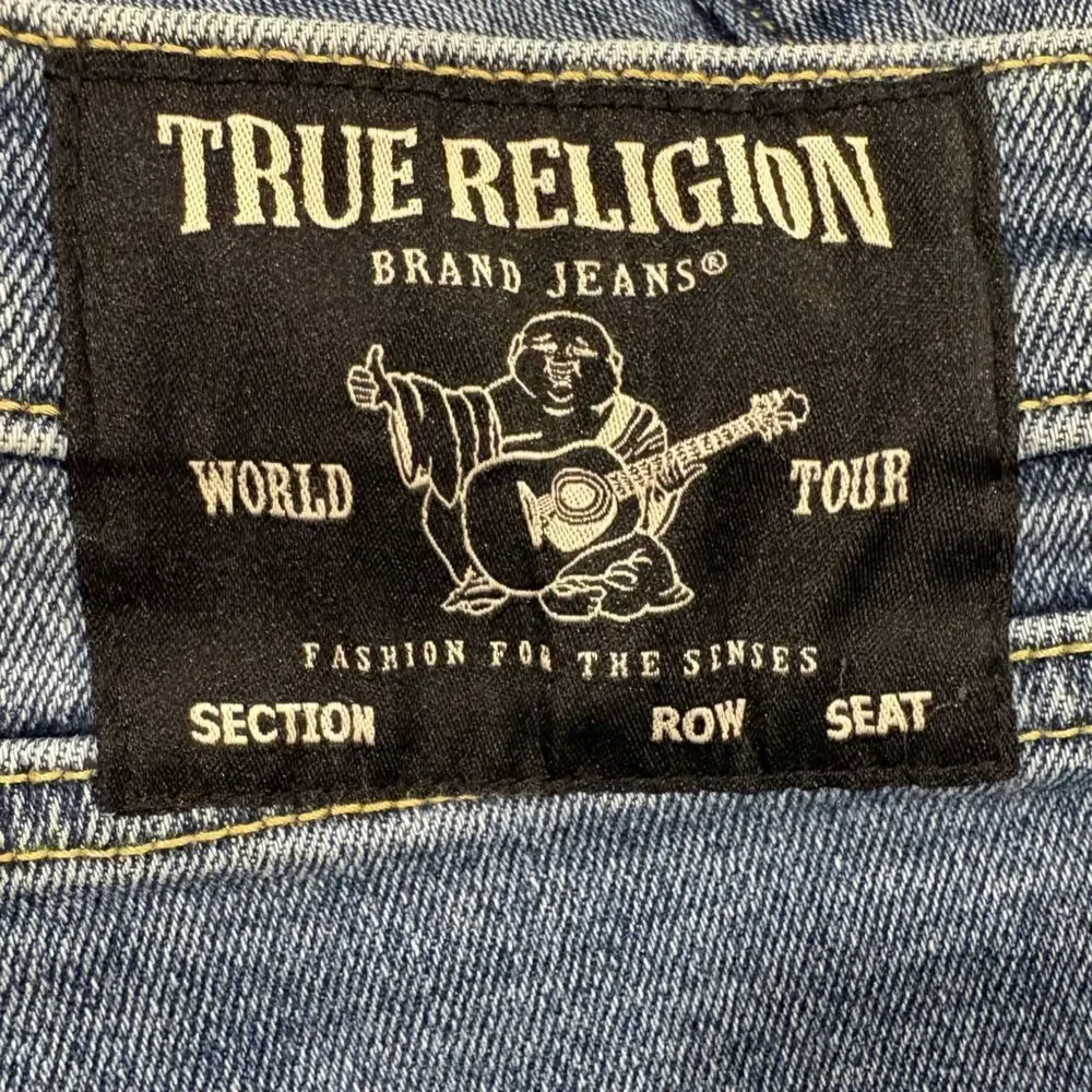 True Religion Men's Relaxed Skinny Jeans - Medium Blue